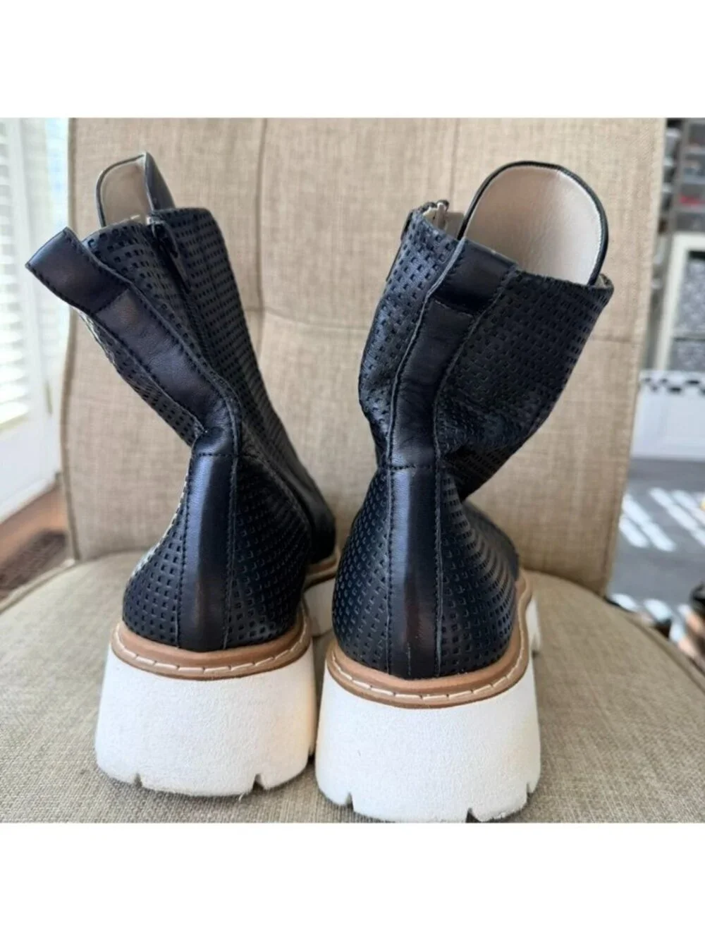 Patrizia Bonfanti Kuni Leather Ankle Boots Women’s Size 39.5 Black